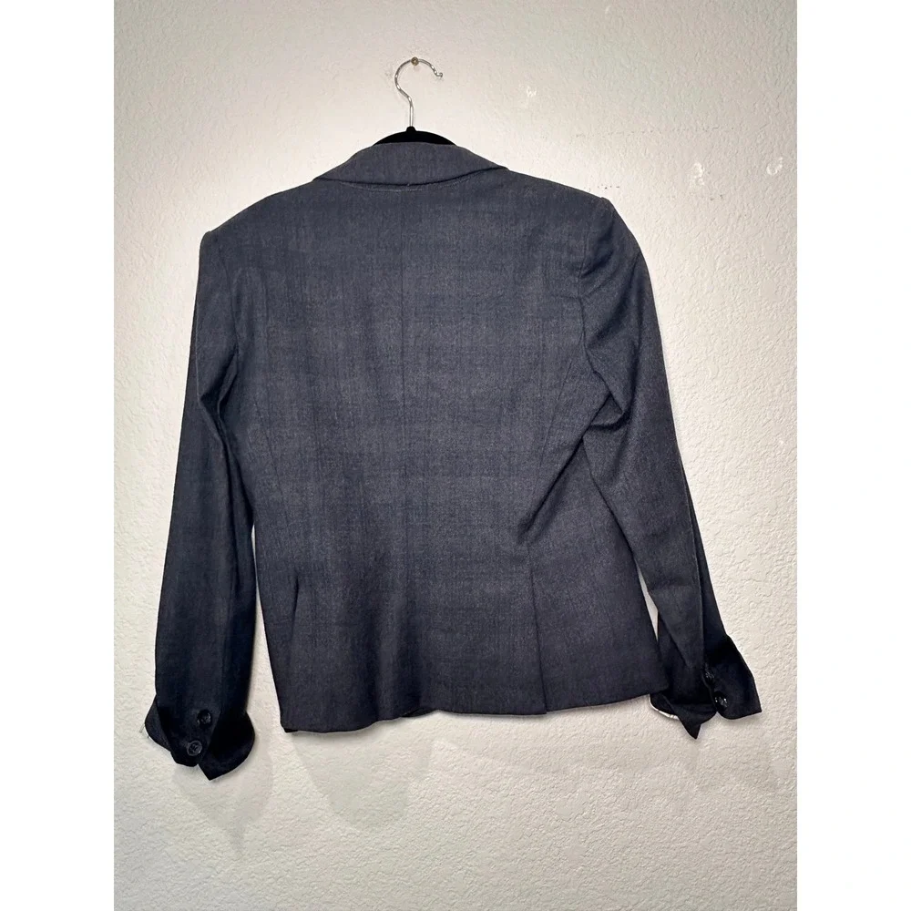 Theory Women's Charcoal Gray‎ Wool Blend Blazer Suit Jacket Size 10